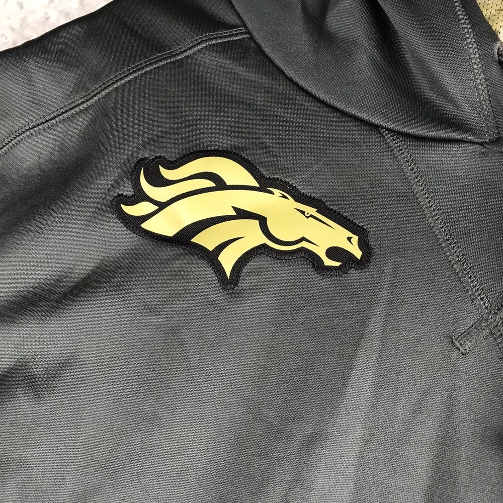 NFL Denver Broncos Salute To Service Nike Hoodie Men L Grey Therma-FIT Pullover